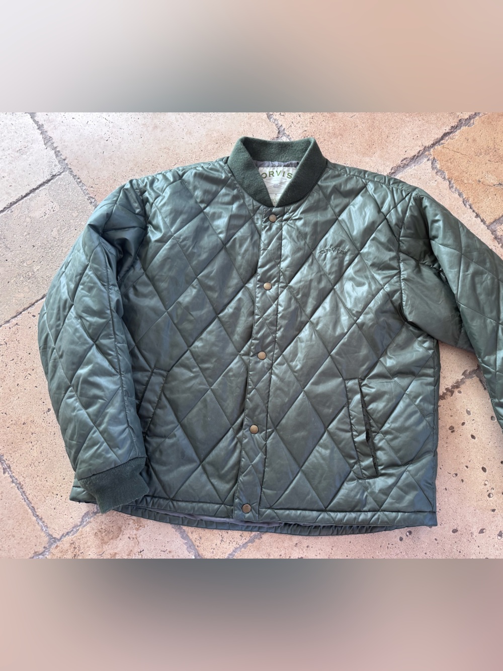 Orvis quilted puffer jacket green SZ XL
